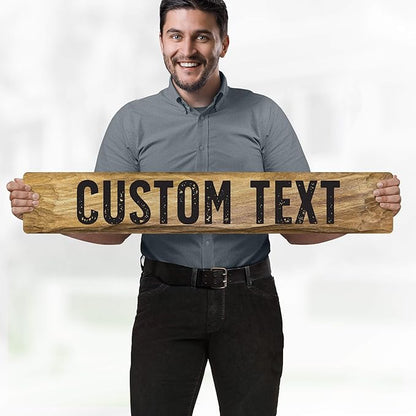 Custom Sign, Custom Street Sign, 11 Font Colors, 13 Font Styles, 4 Hole Options, 22 Sizes, 6x36 Inches, Rust Free DiBound, Fade Resistant, Made in USA by My Sign Center (Stone)