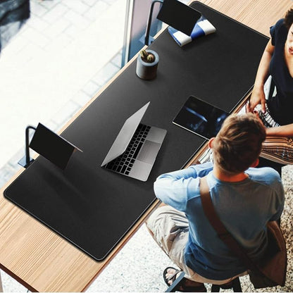 CENNBIE 59" x 27.5" Large Leather Desk Mat, Extended Mega Size Mouse Pad with Full Desk Coverage, Waterproof Office Desk Protector (Black)