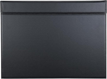 KINGFOM 18''x14'' Large Rectangle A3 Desk Writing & Drawing Desk Pad &Board Table Protector Mat with Paper Clip on Top Black