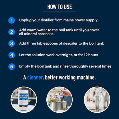 Essential Values Universal Descaler - Espresso Descaling Solution - Coffee Machine Cleaner - Critic Acid Tea Kettle Urn Water Distiller Cleaner - Manufactured in USA - 2 Pack