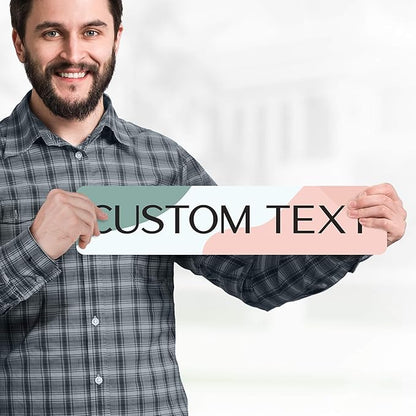 Custom Sign, Custom Street Sign, 11 Font Colors, 13 Font Styles, 4 Hole Options, 22 Sizes, 4x18 Inches, Rust Free DiBound, Fade Resistant, Made in USA by My Sign Center (Minimalist)