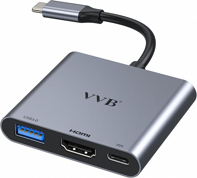USB C to HDMI Adapter,Type C to Adapter Multiport USB-C Hub Digital AV Converter with 4K HDMI,USB3.0,USB C PD Charge Port for iPad Pro/air,MacBook Pro/air,Tablet,Switch,iPhone 15 and More USBC Device