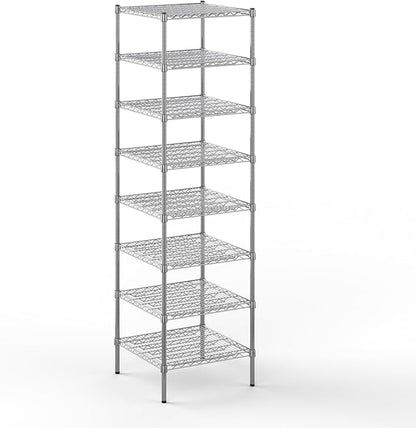 Regal Altair 24" Deep x 24" Wide x 86" Height Wire Shelving Kit | 8-Tier | NSF Commercial Storage Rack Unit