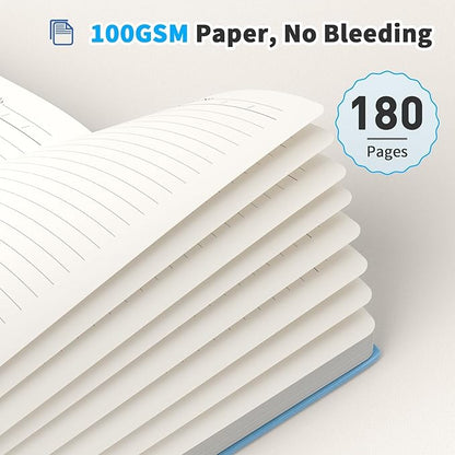 Oucaru Lined Journal Notebook, 16 Pack, 180 Pages, A5 Journals for Writing, 100 GSM Thick Paper, Small Notebooks Daily Journal for Women Men Work, Business, School, Travel Supplies