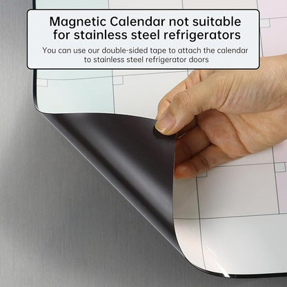Magnetic Weekly Dry Erase Whiteboard Calendar&Monthly Calendar&Daily Planner&to Do List&Menu Board for Fridge,Family Calendar,Schedule Board for Home