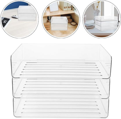 LIGHTAOTAO Stackable Desk Organizer Tray Paper Holder for Office File Storage and Document Sorting Practical Desktop Letter Tray for School and Home Use