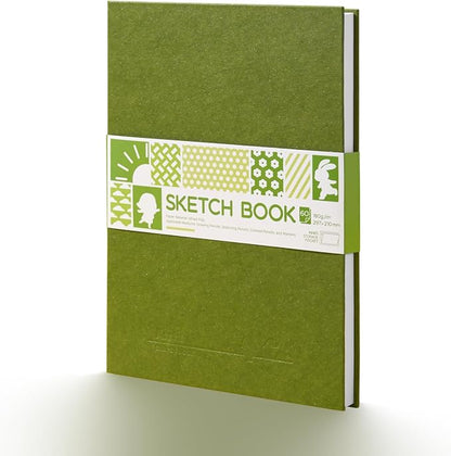 Arrtx A4 Sketchbook, Lay Flat Hardcover Sketch Book(120 Pages) 180GSM/90lb, Acid-Free Art Sketchbook for Artist, Students and Beginners
