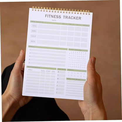 Mipcase Fitness Agenda Notebook Portable Workout Log for Daily Training and Goal Tracking Fitness Journal for Exercise Planning and Self-discipline