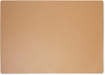 Leatherology Premium Tan Full Grain Leather Desk Pad – Modern Desk Mat for Home Office or Workspace – Water & Scratch Resistant, Slim Portable Design with Microsuede Lining