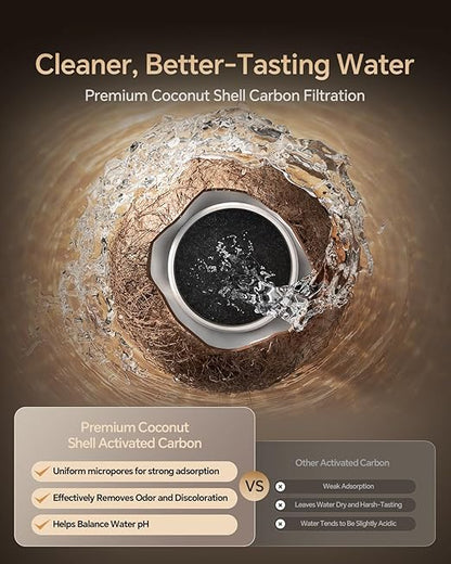 Vancepic Under Sink Reverse Osmosis Water Filter System,0.42 GPM High Flow 600 GDP Tankless RO System,2:1 Pure to Drain Ratio, 95% TDS Removal, Space-Saving Design with Faucet, NSF/EPA Standards V600