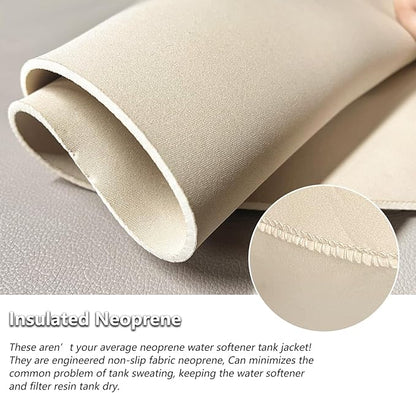 Okcool Water Softener Tank Jacket,Water Softener Neoprene Sweat Jacket,3.5mm Thick Neoprene Absorbable Condensate Water to Prevent Sweating(10x54,Beige)