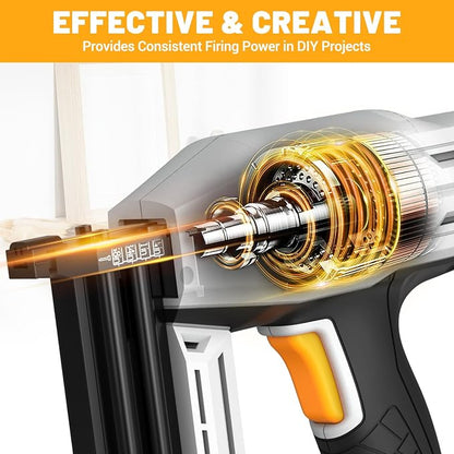 Electric Nail Gun, Batavia 2-in-1 Staple Gun Brad Nailer 18 Gauge for Heavy Duty, 120V Stapler Gun for Upholstery, Carpentry, DIY, 1/4'' Narrow Crown Staples 200pcs and Nails 800pcs Included