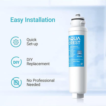 AQUA CREST DW2042FR-09 Refrigerator Water Filter, Replacement for Daewoo DW2042FR, Kenmore 46-9130, DW2042FR-09, Aqua Crystal DW2042F-09, FRN-Y22D2V, FRN-Y22D2W, 2 Pack
