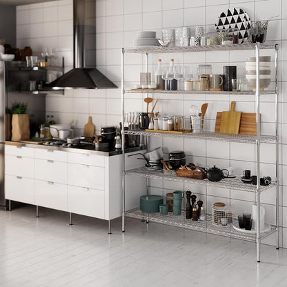 Regal Altair 18" Deep x 60" Wide x 74" Height Wire Shelving Kit | 5-Tier | NSF Commercial Storage Rack Unit