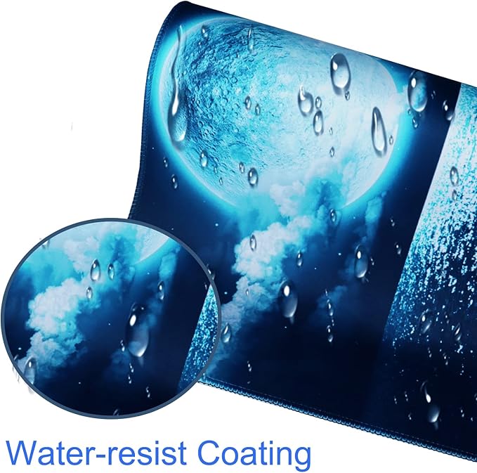 Naukay Large Mouse Pad, 31.5x15.7 inch Large Extended Computer Keyboard Mouse Mat, Water Resist Non-Slip Mousepad Rubber Base Long XXL Gaming Mouse Pad for Work & Gaming, Office & Home