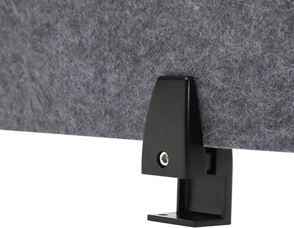 ReFocus Raw Clamp-On Acoustic Desk Divider Mounted Privacy Panel Set – Reduce Noise & Visual Distractions for Office, Study (Anthracite Gray, 4× Panels (20.9"×16"))