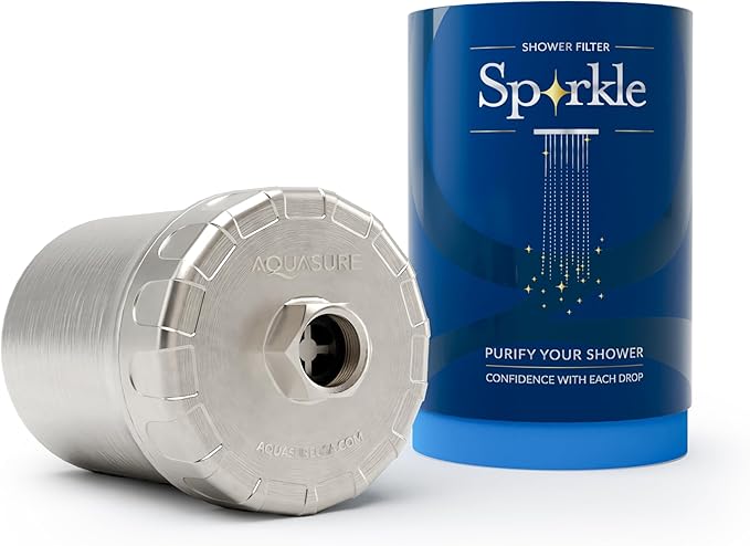 Aquasure 10,000 Gallons High Capacity Shower Filter For Healthier Hair, Skin & Nails | Improves Dry Itchy Skin, Reduce Dandruff, Eczema, Protect Colored Hair (Brushed Nickel)