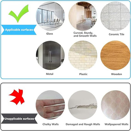 Magnetic Dry Erase Whiteboard Paper with Adhesive, 38" x 19" White Board Film for Wall, Easy to Write and Clean Dry Erase Board for Office, Classroom, Home, Include Marker, Magnetic Eraser and Magnets