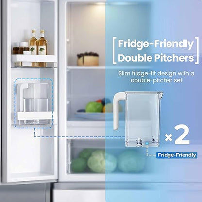 iSpring RCD100HCW Alkaline Hot & Cold Countertop Reverse Osmosis System, White, Remineralization RO Water Filter Dispenser, 9 Temperature & 6 Dispensing Volume Options, TDS & Filter Life Monitor