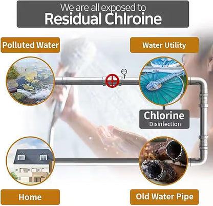 Shower Filter Vitamin C Replacement Cartridge Bathroom Accessories for Hard Water Filter Remove Chlorine Fluoride Heavy Metals Improves Skin Condition Protects Hair Blueberry Scent