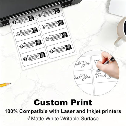 2" x 4" Printable Labels White 20000 Shipping Address Label for Laser Inkjet Printer 5163 8163 Mailing Label for Package Envelope (2000 Sheets)