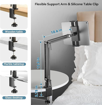 Feising Mount Soporte para Tablet/Portable Monitor/Ereader - Strong Bearing Weight over 5.5lbs with Built-in Adjusting Wrench with 360°Rotate Base Fits for ipad 4.7-15.6" Tablet Stand Holder