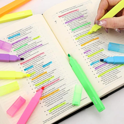 YISAN Highlighters Assorted Colors | Soft Tip, No Bleed, Journal Pens, 70955