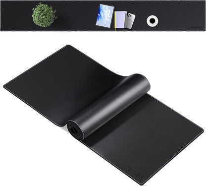 CENNBIE Console Table Leather Cover - 78.8 x 11.8 Inches Sofa Table Narrow Long Mat - TV/Media/Gaming/Center Console Table Protector Pad for Narrow Side Table, Sideboard, Entryway Table (Black)