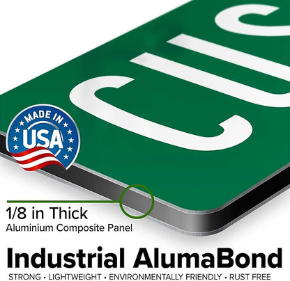Custom Street Sign, Road/Address Sign, 8 Colors, Reflective Option, Mounting Options, 6x24 Inch, Thick Rust-Free AlumaBond, USA Made by My Sign Center, (Classic)