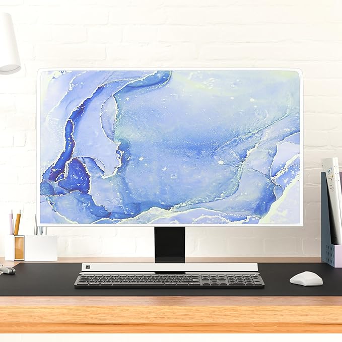 Baocicco Modern Violet Marble Waterproof TV Cover Anti-Static Dustproof Protective Cover for LCD/LED/HD 37, 38, 39 Inch Decorative Monitor Accessories Covers for Television LED LCD OLED TVs Screen