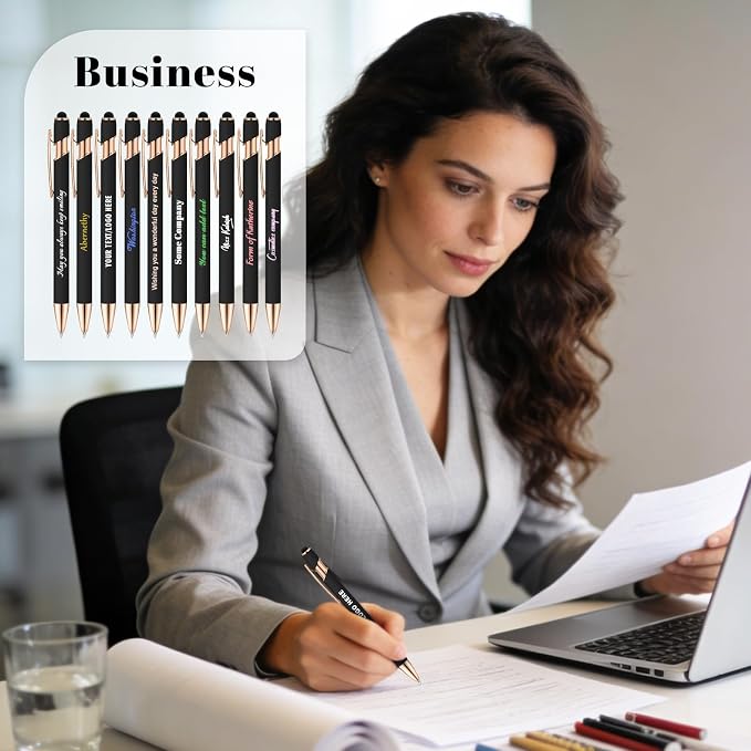 ENOMY A5 Personalized Notebook Set with 10 PC Pens Custom Journal with Pen Holder 200 Pages 80 GSM Custom Notebook for Writing Men Women, Red