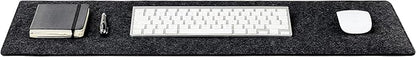 Wolvende Premium Felt Desk Mat | Small 12" x 27.5" Multifunctional Desk Pad for Home Office | Dark Gray