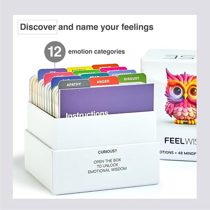 Emotional Intelligence Card Deck – Master Your Emotions with 156 Emotion Cards and 37 Micro-Mindfulness Technique Cards to Enhance Resilience and Thrive