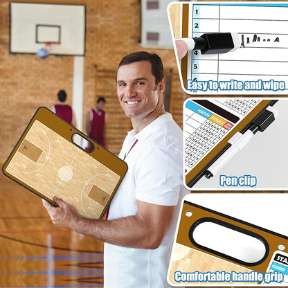Torlam Magnetic Dry Erase Coach Board, Baseball, Soccer, Football, Basketball Coaching Clipboard
