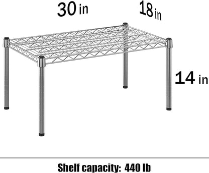 Regal Altair 18" Deep x 30" Wide x 14" Height Wire Shelving Kit | 1-Tier | NSF Commercial Storage Rack Unit