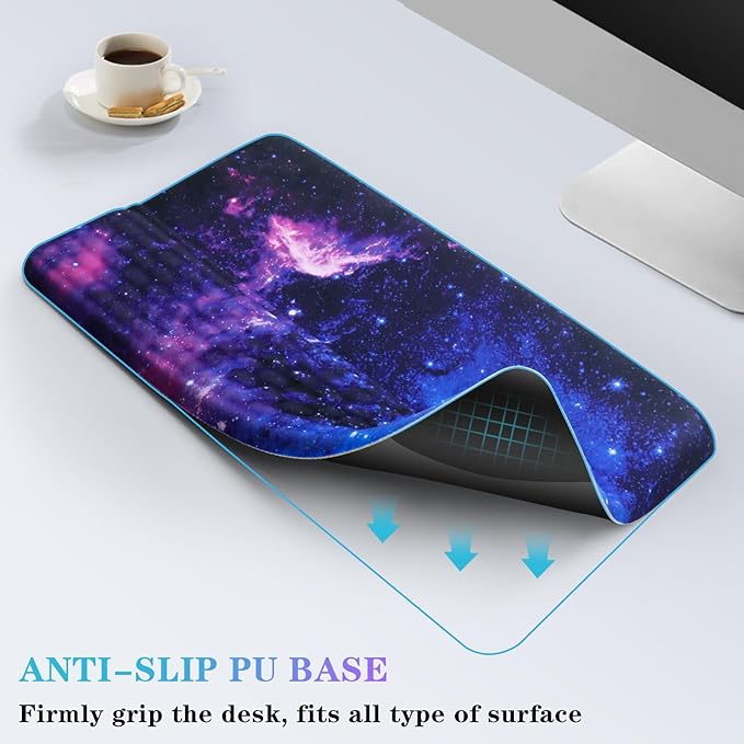 Computer Keyboard Stand with Wrist Rest, Ergonomic Tilted Keyboard Holder - Keyboard Riser with Wrist Pad - Keyboard Tray Support for Office Home - Black Starry Night