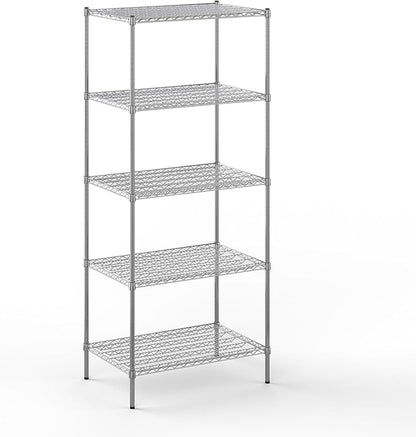 Regal Altair 24" Deep x 36" Wide x 86" Height Wire Shelving Kit | 5-Tier | NSF Commercial Storage Rack Unit