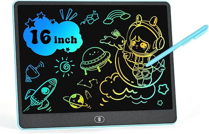 LCD Writing Tablet for Kids, 16 Inch Colorful Doodle Board Drawing Tablets, Toddler Educational Learning Toys for 3 4 5 6 7 8 Year Old Boys Girls Birthday Christmas Gift