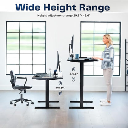 VIVO Electric 55 x 28 in Standing Desk, Memory Height Adjustment, 1B Series, Holds 220 lbs, One-Piece Dark Gray Top, Gray Frame, DESK-KIT-1G55G