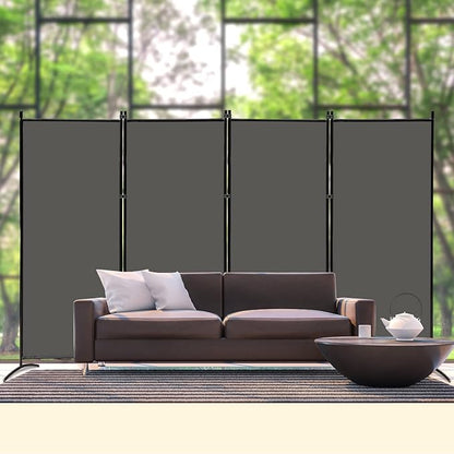 MAYOLIAH 4 Panel Privacy Screen Room Dividers 6FT Tall Portable Office Wall Divider for Rooms Separator 136" x20"x71", Grey