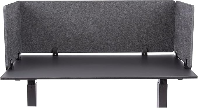 ReFocus™ Raw Clamp-On Acoustic Desk Divider – Reduce Noise and Visual Distractions with This Lightweight Desk Mounted Privacy Panel (Anthracite Gray, 47.25" x 16", 23.6" x 16", & 23.6" x 16")
