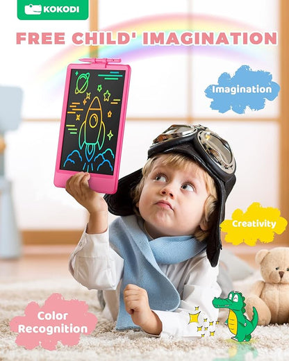 KOKODI LCD Writing Tablet, 8.5 Inch Toddler Doodle Board Drawing Tablet, Erasable Reusable Electronic Drawing Pads, Educational and Learning Toy for 3-6 Years Old Boy and Girls