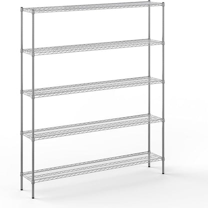 Regal Altair 14" Deep x 72" Wide x 86" Height Wire Shelving Kit | 5-Tier | NSF Commercial Storage Rack Unit