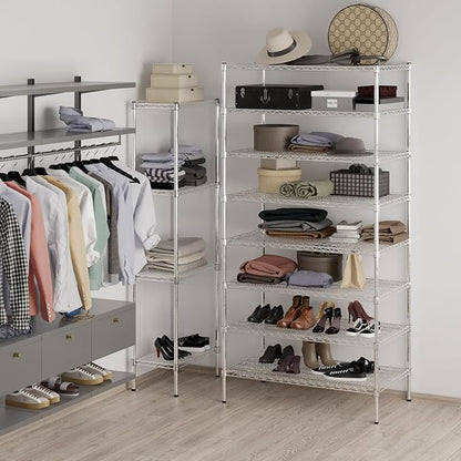 Regal Altair 24" Deep x 42" Wide x 86" Height Wire Shelving Kit | 8-Tier | NSF Commercial Storage Rack Unit
