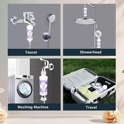 Shower Head Filter Vitamin C Shower Aromatherapy Replacement Cartridge Bathroom Accessories for Hard Water Filter Remove Chlorine Fluoride Heavy Metals Improves Skin Condition Protects Hair Rose