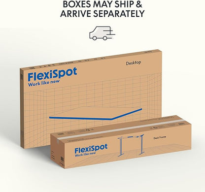 FLEXISPOT EN1 One-Piece Standing Desk with 1-Inch Thick Seamless Desktop, 40"x24" Electric Height Adjustable Desk for Home Office, Multi-Monitor Setups & Easy Assembly, Mahogany