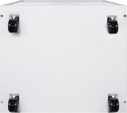 Naomi Home Debbie 7-Drawer Craft & Office Storage Cabinet, White – Rolling File Cabinet with Wheels, Chic Design for Supplies & Folders, 15.7" D x 18.9" W x 34.2" H