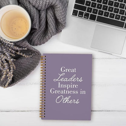 OXW Purple Meeting Notebooks for Work, Leadership Gifts Office Work Notebook Journal for Writing Note Taking, Thank You Gifts for Women Men Leader Boss Mentor Principal Manager, 5.5"x8.3"