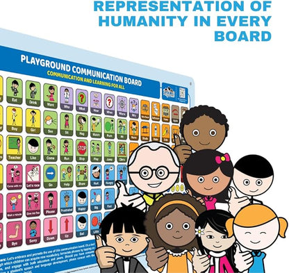 Outdoor Rated Plastic School Playground Communication Board - Weather-Proof Inclusive Communication Aid for Autism & Inclusive Play