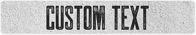 Custom Sign, Custom Street Sign, 11 Font Colors, 13 Font Styles, 4 Hole Options, 22 Sizes, 6x36 Inches, Rust Free DiBound, Fade Resistant, Made in USA by My Sign Center (Concrete)